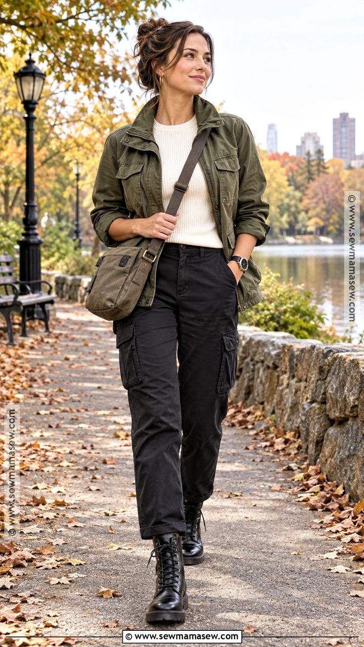 Utility Jacket and Cargo Pants Fall Outfit - 20 fall vibe outfits