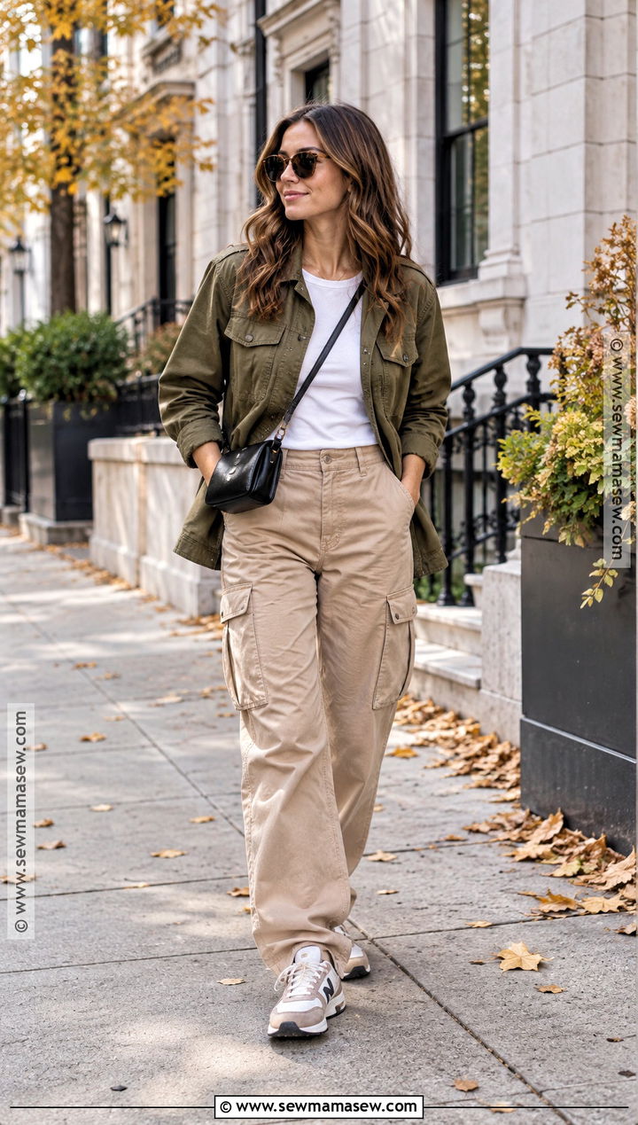 Utility Jacket and Cargo Pants Fall Outfit - 20 fall wear ideas
