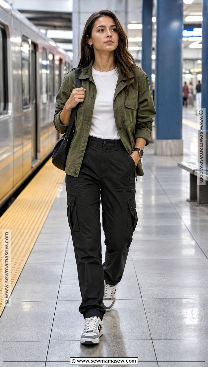 Utility Jacket and Cargo Pants Fall Outfit - 20 perfect fall outfit ideas