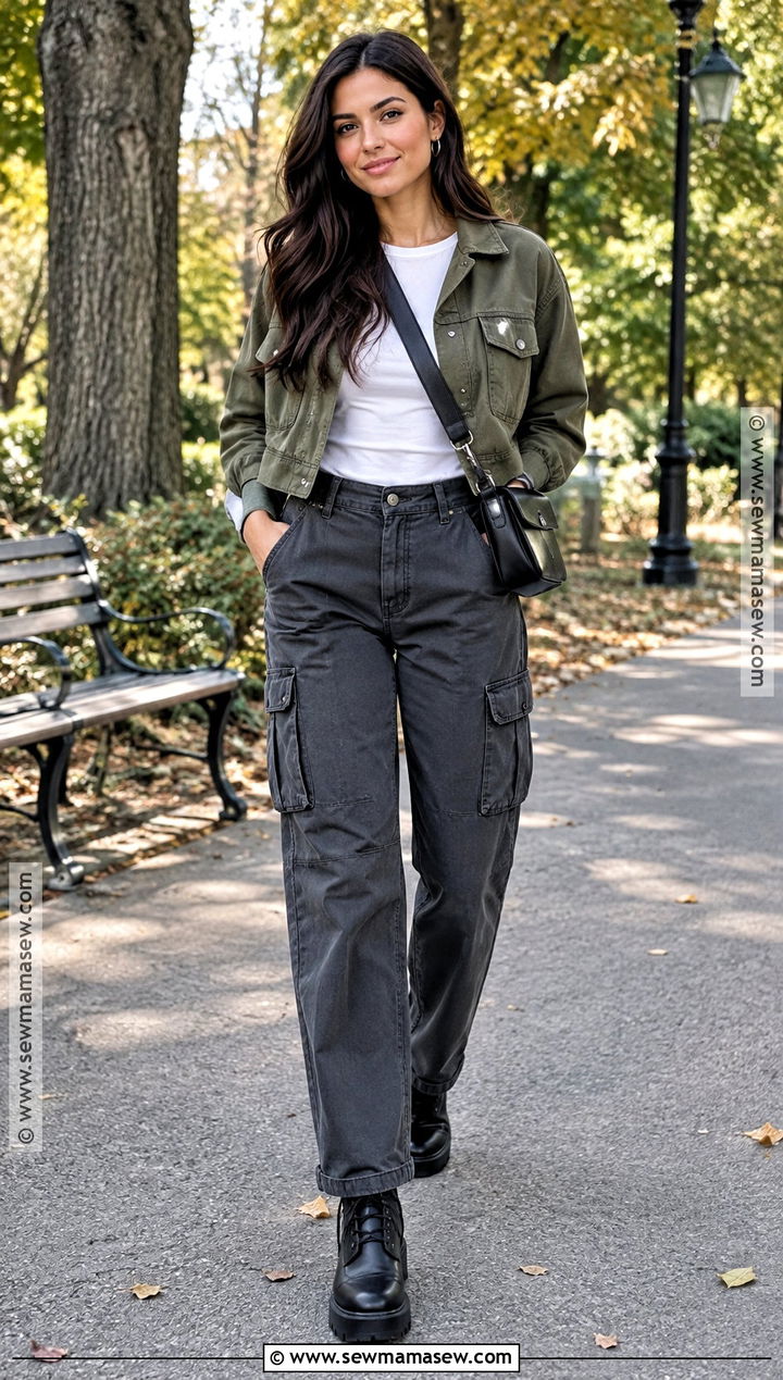 Utility Jacket and Cargo Pants Fall Outfit - 15 Fall Outfit Inspiration Ideas 2026