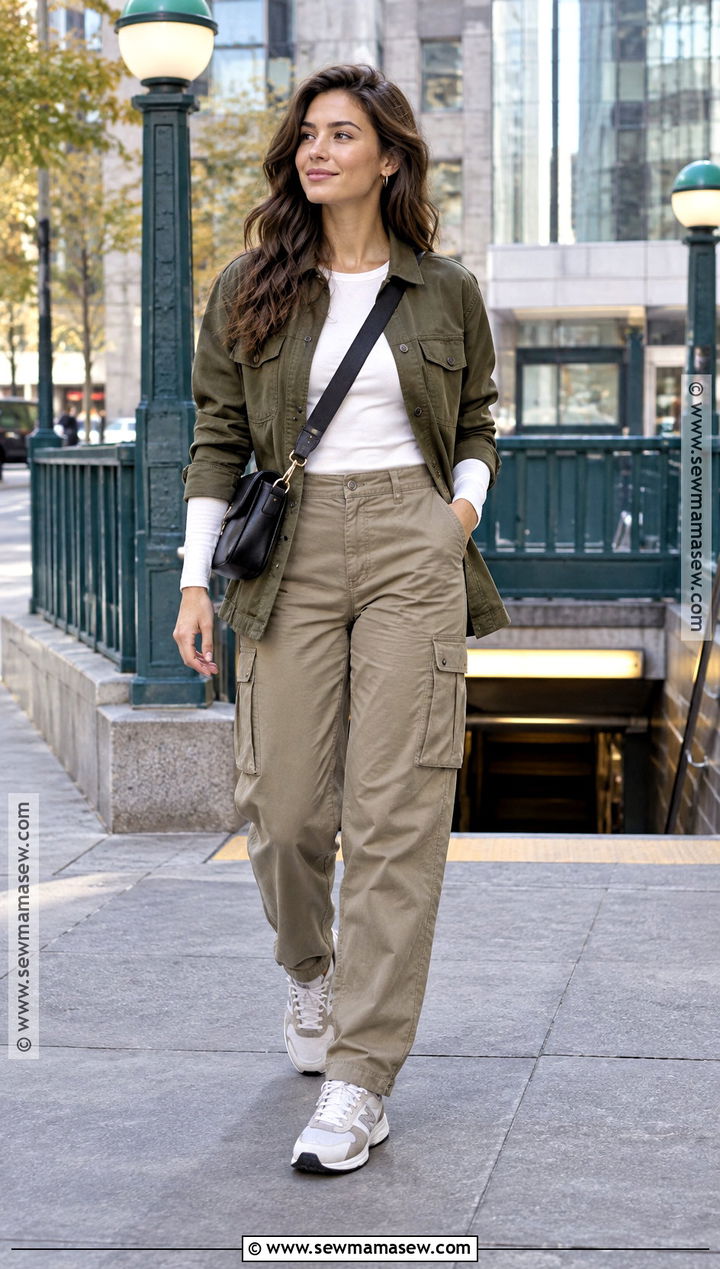 Utility Jacket and Cargo Pants NYC Fall Outfit - 20 ny outfits fall