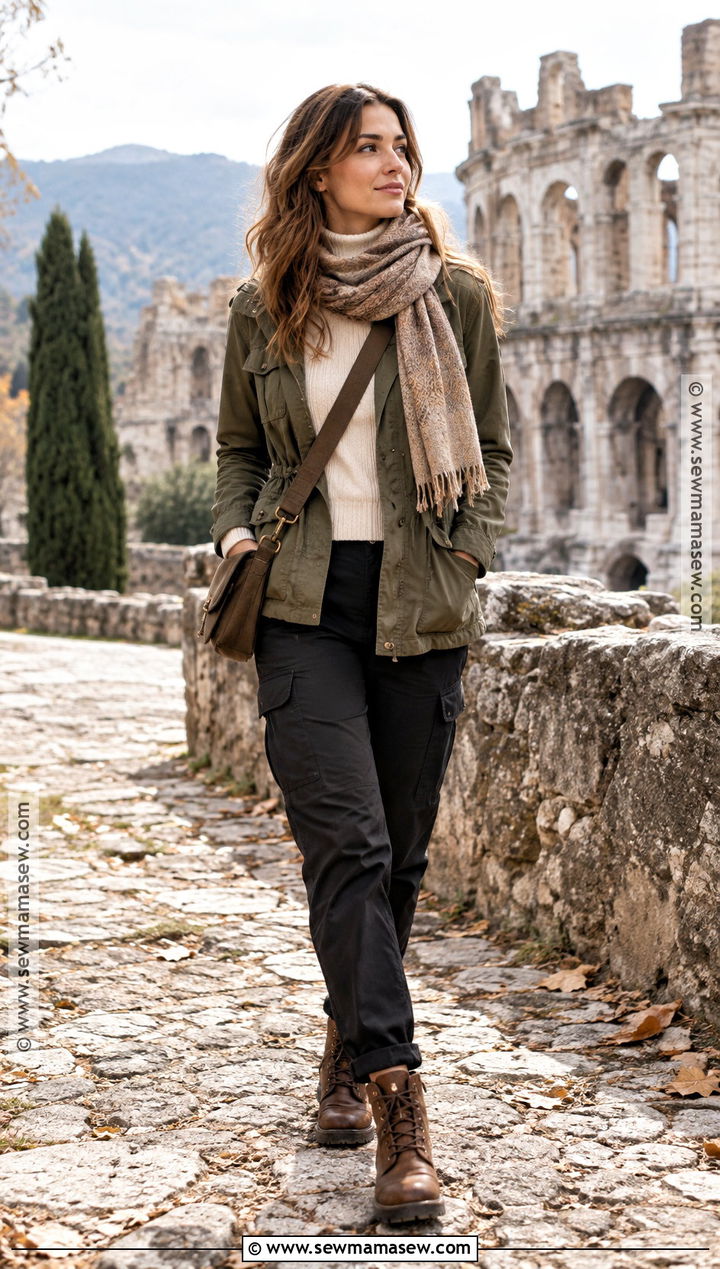 Utility Jacket and Cargo Pants Outfit for Europe in Fall - 20 europe in the fall outfits
