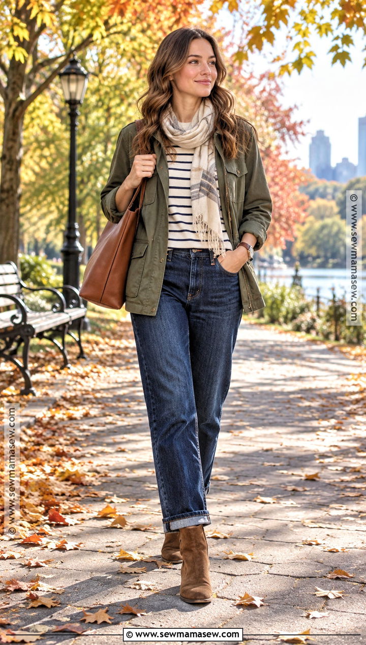 Utility Jacket and Relaxed Jeans Fall Outfit - 15 Fall 2026 Outfit Inspiration Ideas