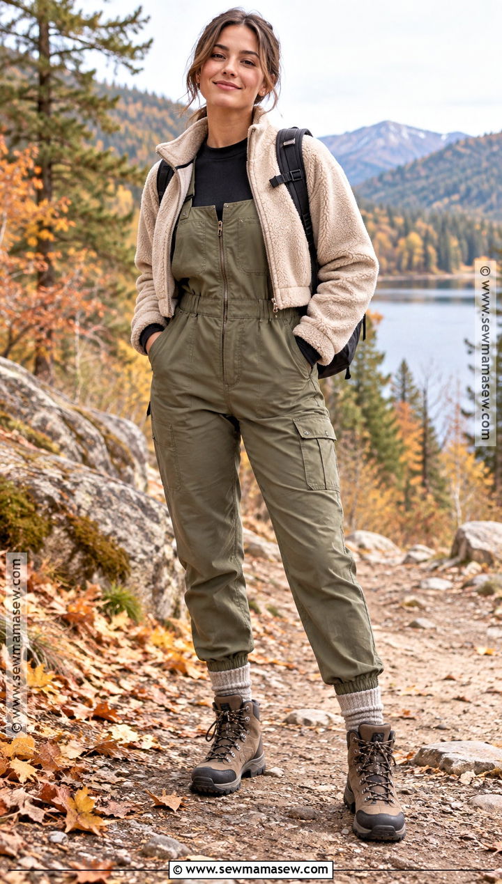 Utility Jumpsuit Hiking Outfit - 20 Hiking Outfit Autumn Ideas for Women