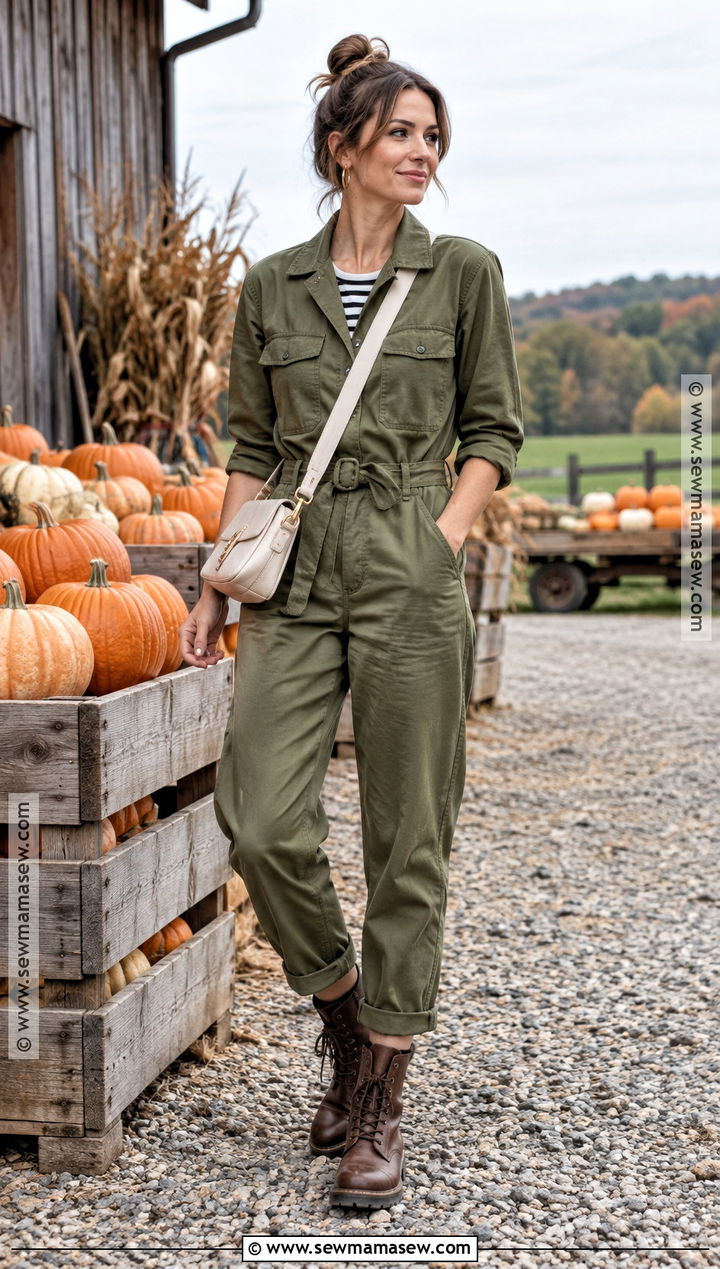 Utility Jumpsuit Pumpkin Farm Outfit - 25 pumpkin farm outfit ideas