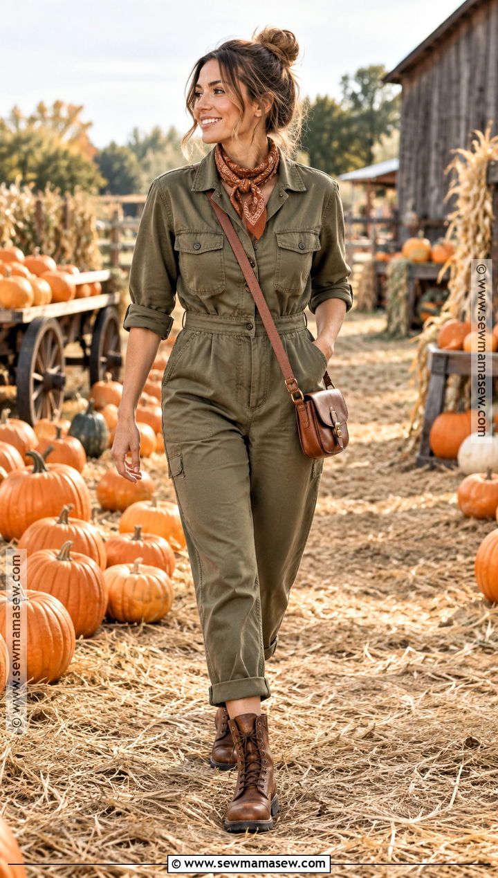 Utility Jumpsuit Pumpkin Patch Outfit - 25 pumpkin patch outfits
