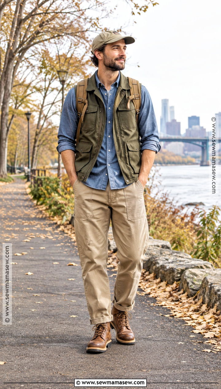Utility Vest Fall Outfit - 20 Fall Mens Fashion Ideas