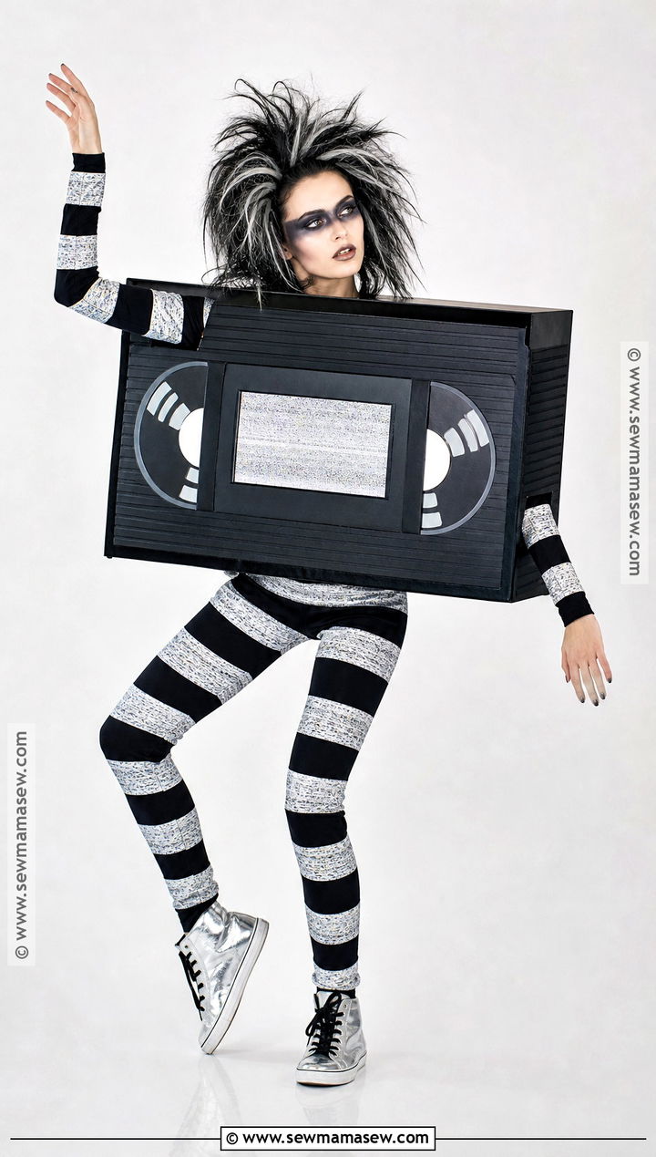VHS Tracking Screen Costume - 50 niche halloween costumes