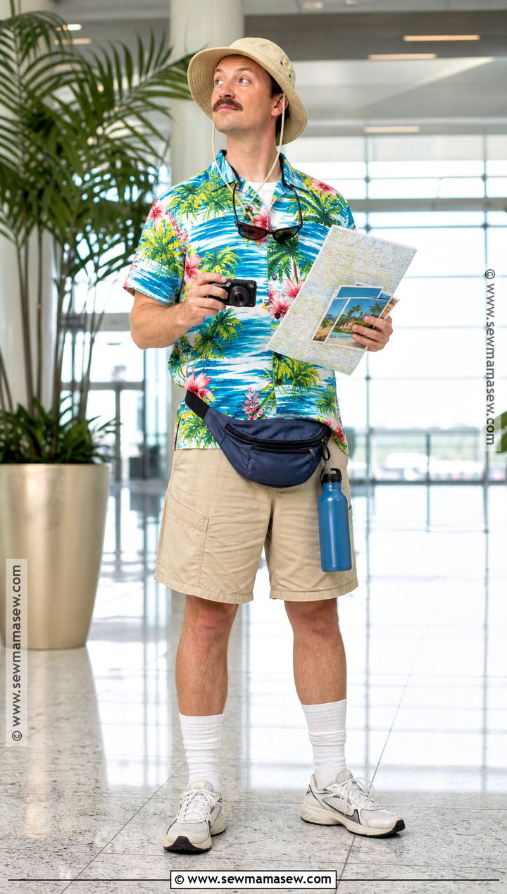 Vacation Tourist Costume With Printed Shirt - 45 costumes ideas
