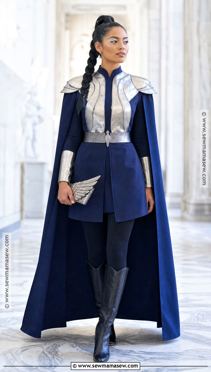 Valkyrie Costume With Blue Cape - 30 Marvel Halloween Costumes for Women