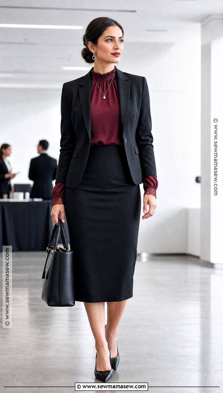 Vampire Aesthetic Outfit With Pencil Skirt - 30 vampire aesthetic outfit ideas for women