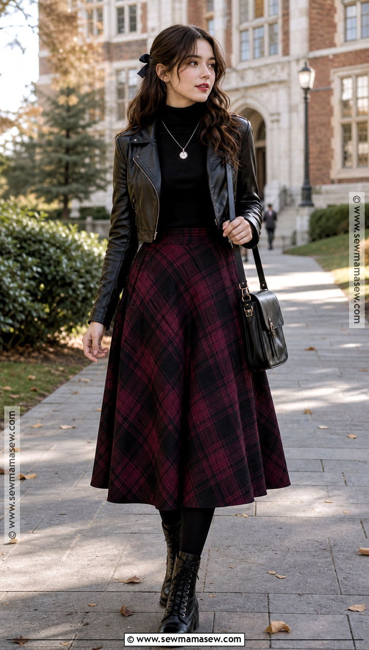 Vampire Aesthetic Outfit With Plaid Skirt - 30 vampire aesthetic outfit ideas for women