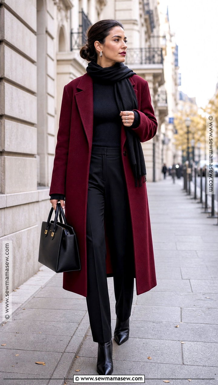 Vampire Aesthetic Outfit With Red Coat - 30 vampire aesthetic outfit ideas for women