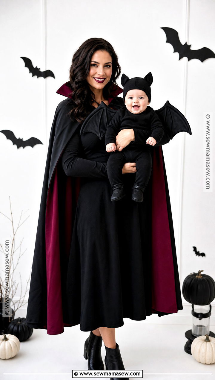 Vampire And Baby Bat Costume - 30 mom and baby costumes