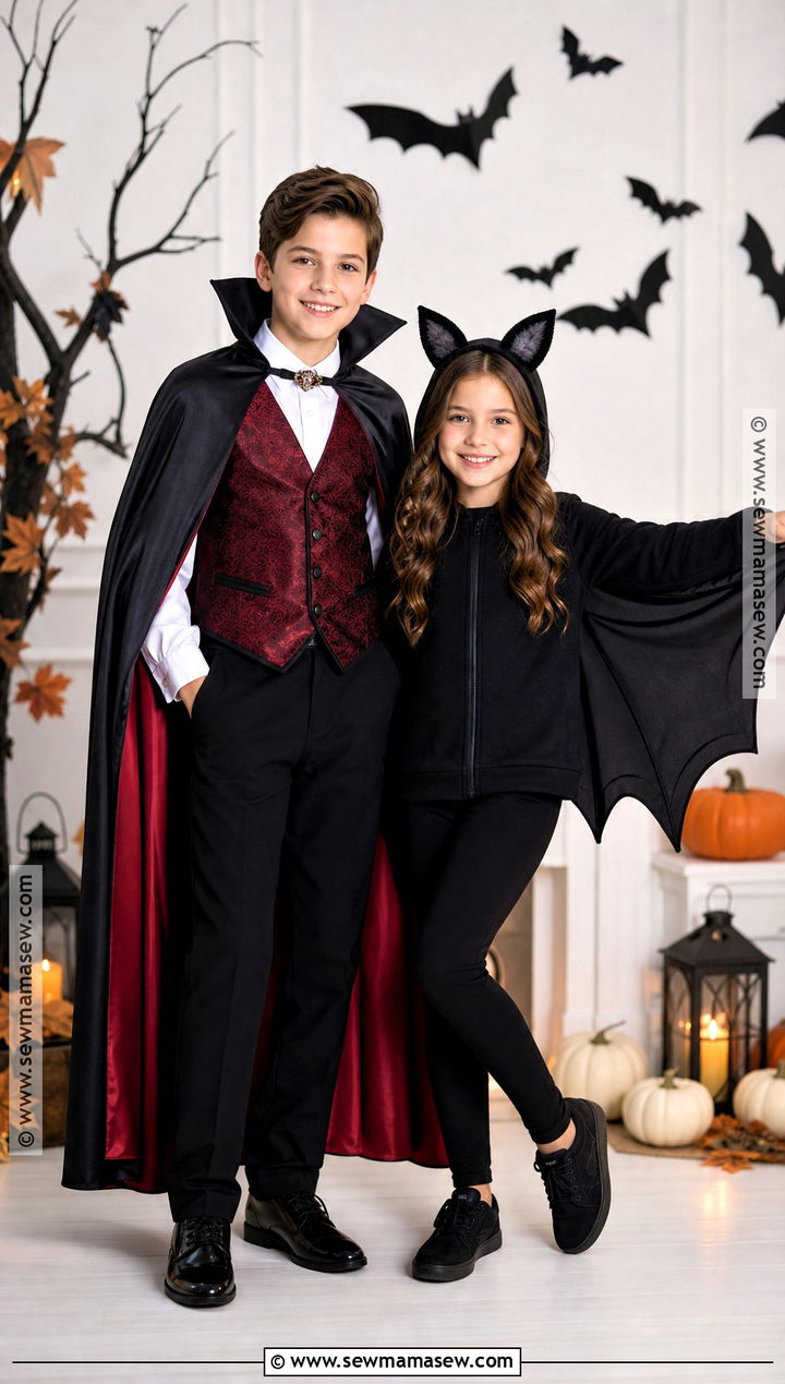 Vampire And Bat Sibling Costume - 35 brother and sister halloween costumes