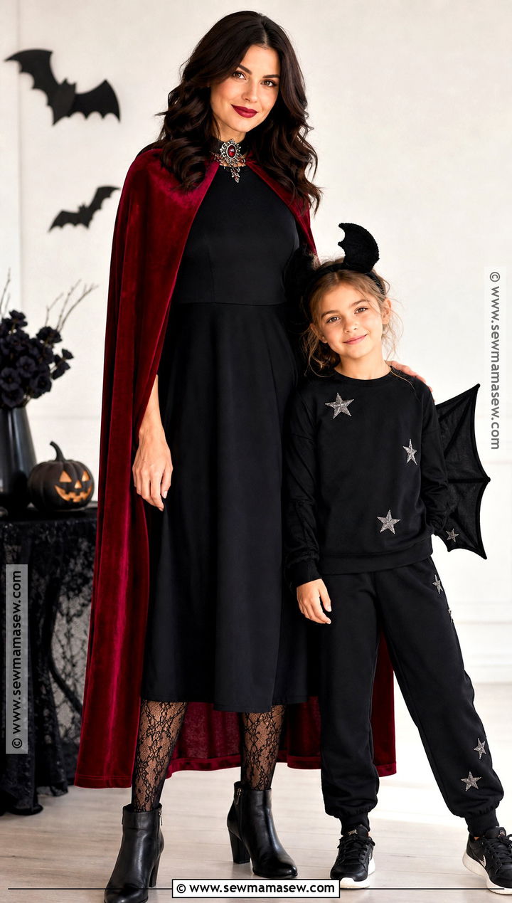 Vampire And Little Bat Costume - 35 mommy and me halloween costumes