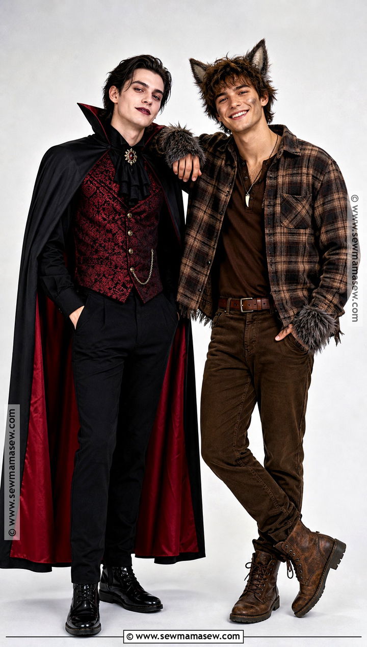Vampire And Werewolf Friend Costume - 30 friend halloween costumes two