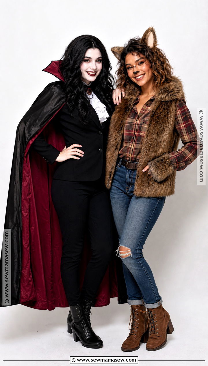 Vampire And Werewolf Friend Duo Costume - 30 friend duo halloween costumes