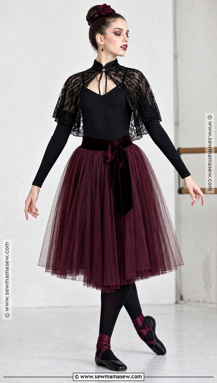 Vampire Ballerina Costume With Tulle Skirt - 30 vampire costume inspo ideas for women