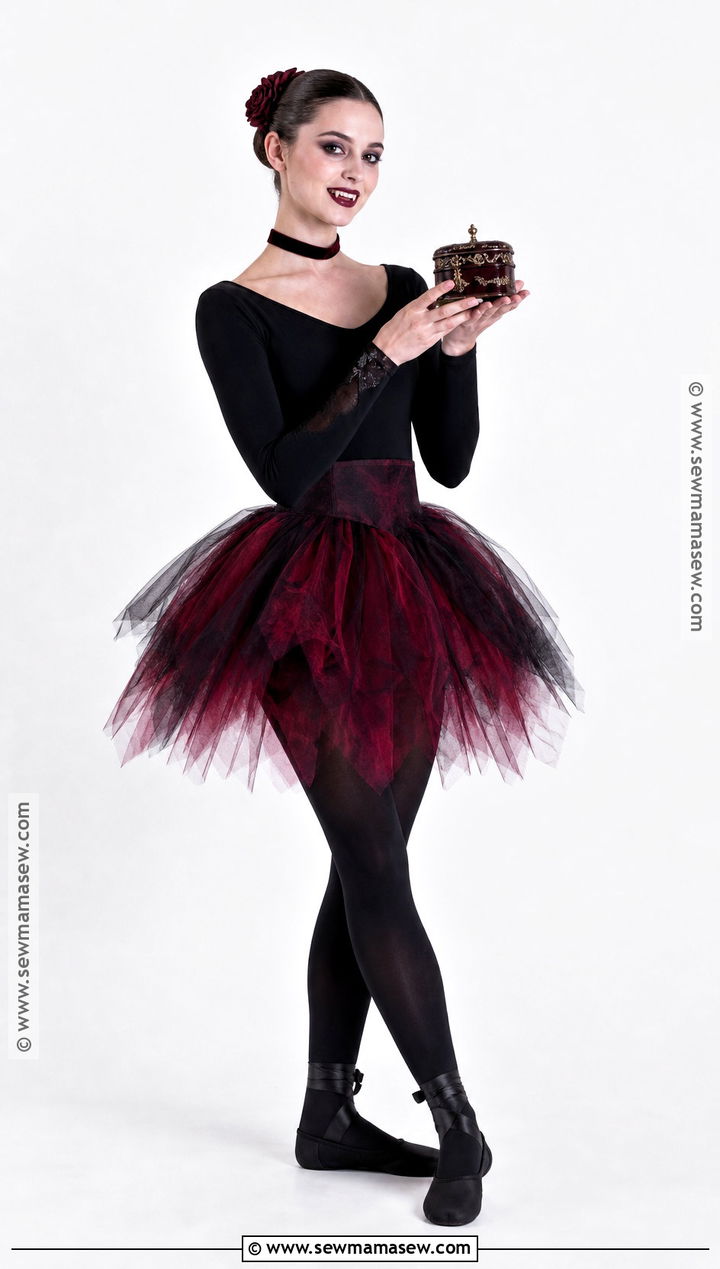 Vampire Ballerina Costume With Tulle Skirt - 35 vampire costume ideas
