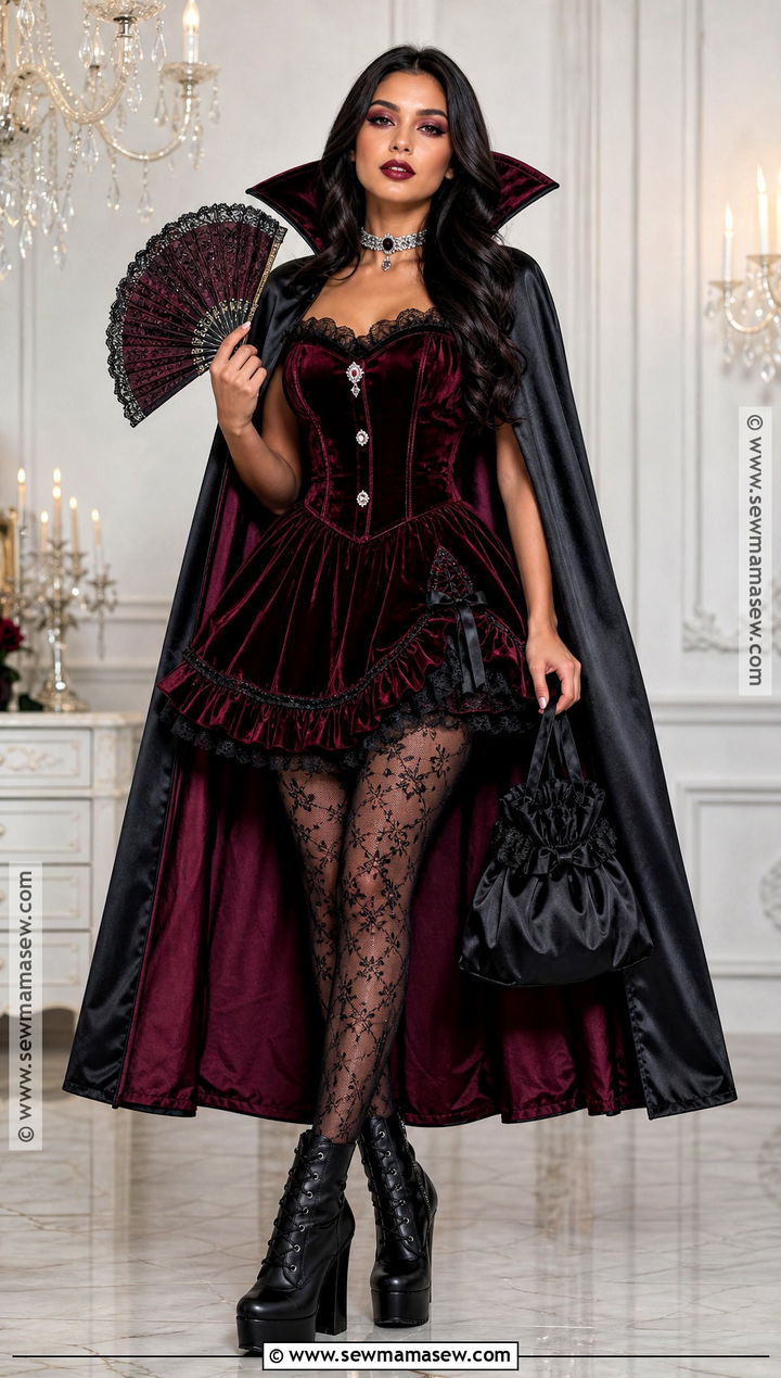 Vampire Bratz Doll Costume With Velvet Cape - 30 Bratz Doll Costume Halloween Ideas