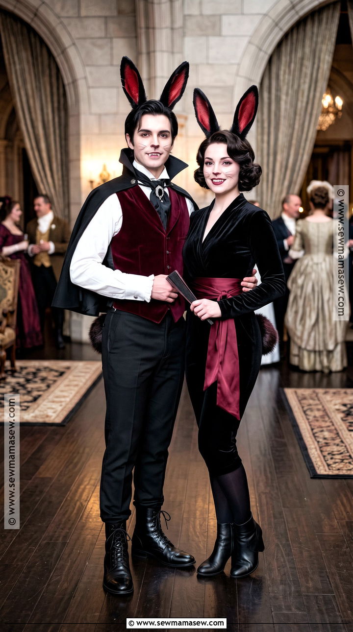 Vampire Bunny Couple Costume - 30 bunny couple costume ideas