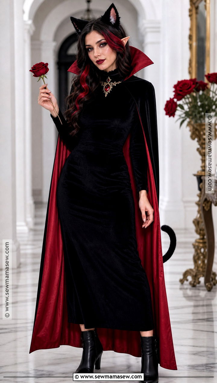 Vampire Cat Costume - 30 Cat Halloween Costumes for Women