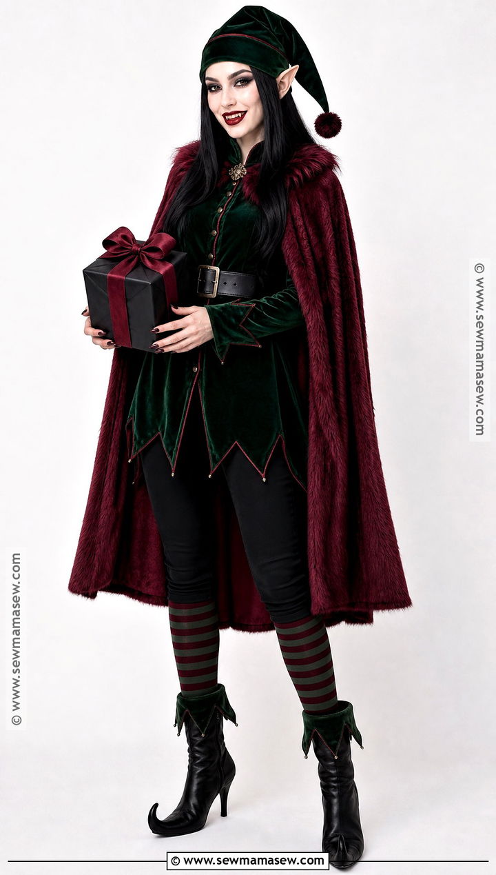 Vampire Christmas Elf Costume - 30 Christmas Halloween Costumes