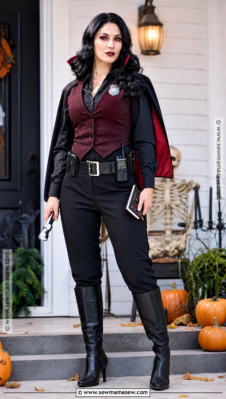 Vampire Cop Costume - 30 cop halloween costume ideas for women