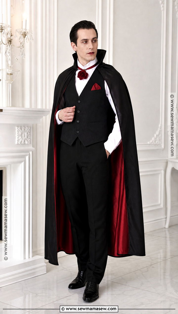 Vampire Costume With Black Cape - 30 easy men halloween costumes for guys