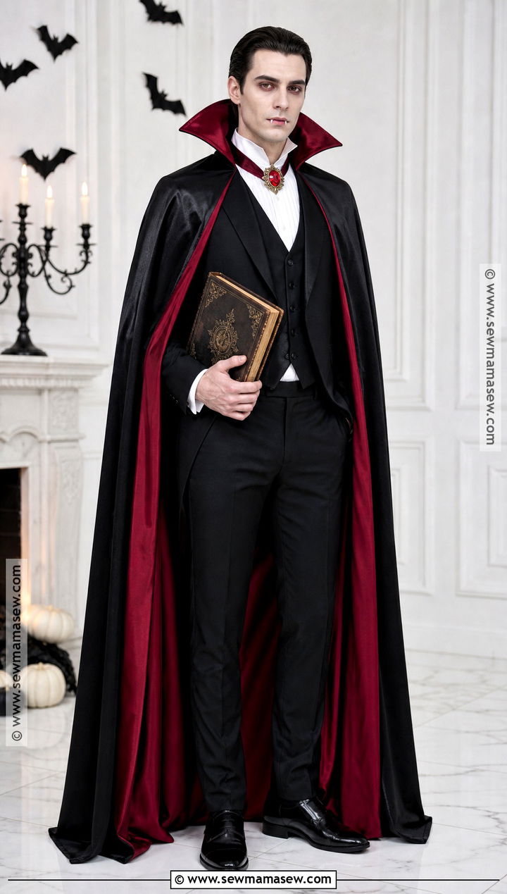 Vampire Costume With Red Cape - 30 costumes for guys