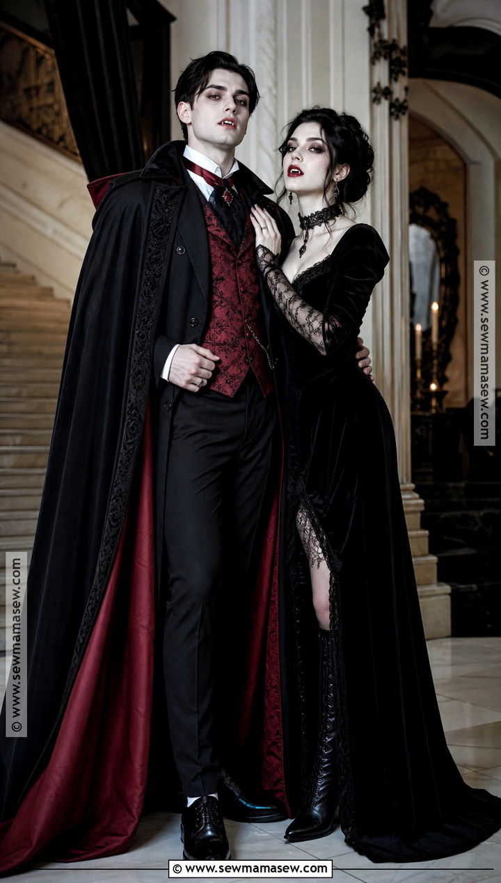 Vampire Count And Countess Couple Outfit - 30 Couples Halloween Outfits