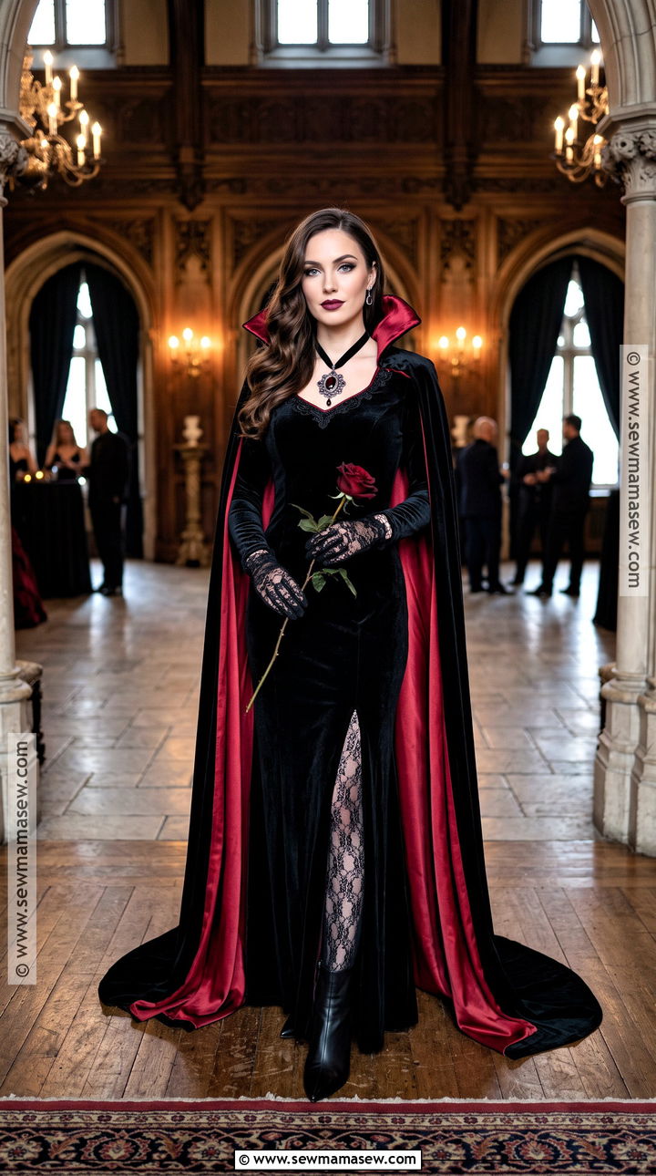 Vampire Countess Costume With Black Dress - 30 costumes with black dress