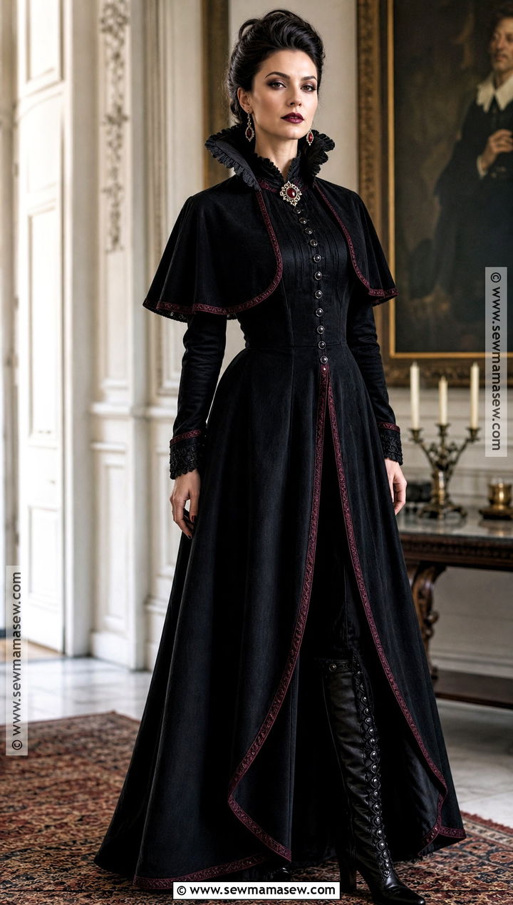 Vampire Countess Dress With Ruffled Collar - 30 vampire dresses