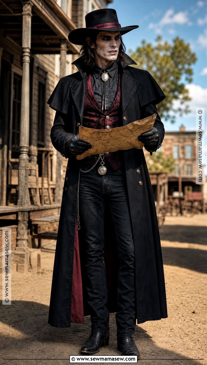 Vampire Cowboy Costume With Black Hat - 30 Mens Vampire Costume Ideas