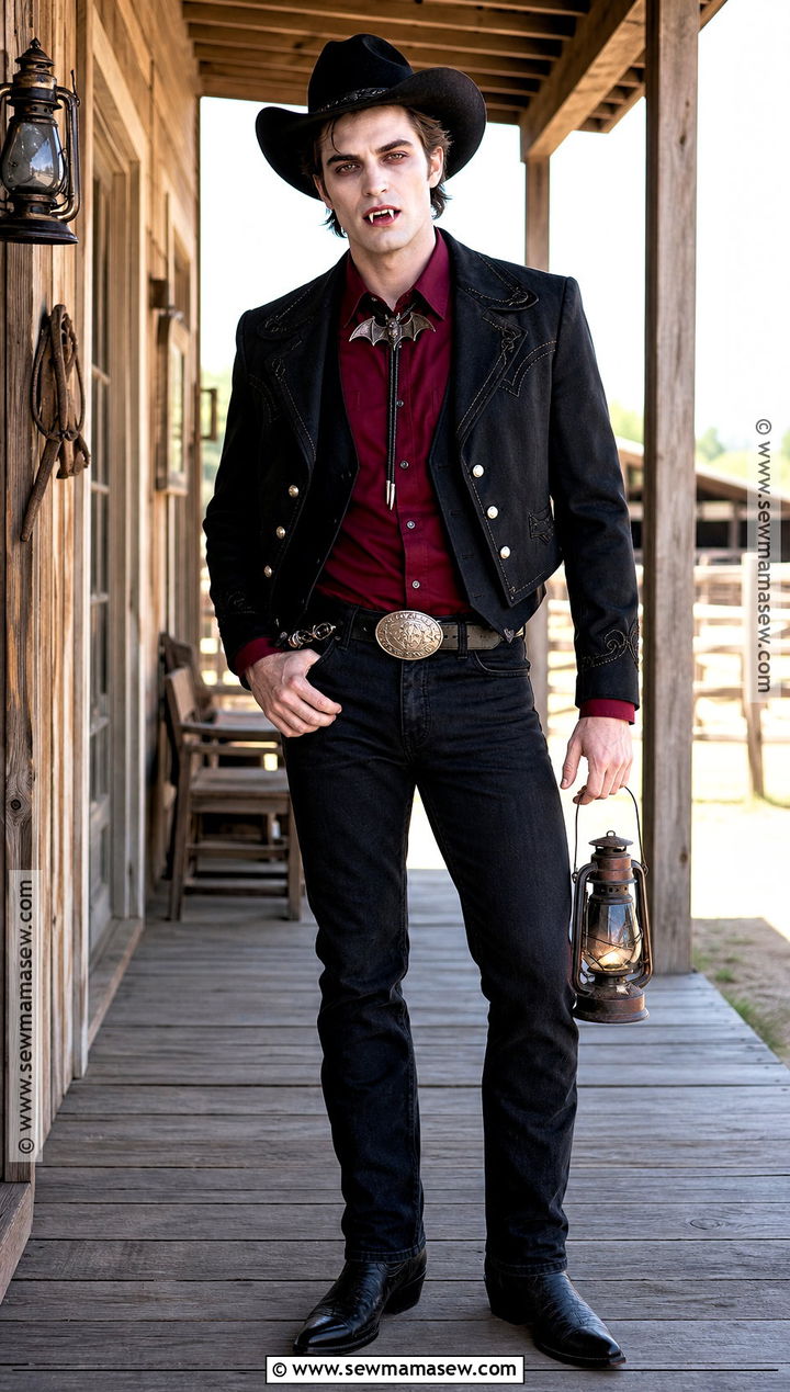 Vampire Cowboy Costume - 30 Vampire Halloween Costume Ideas for Men