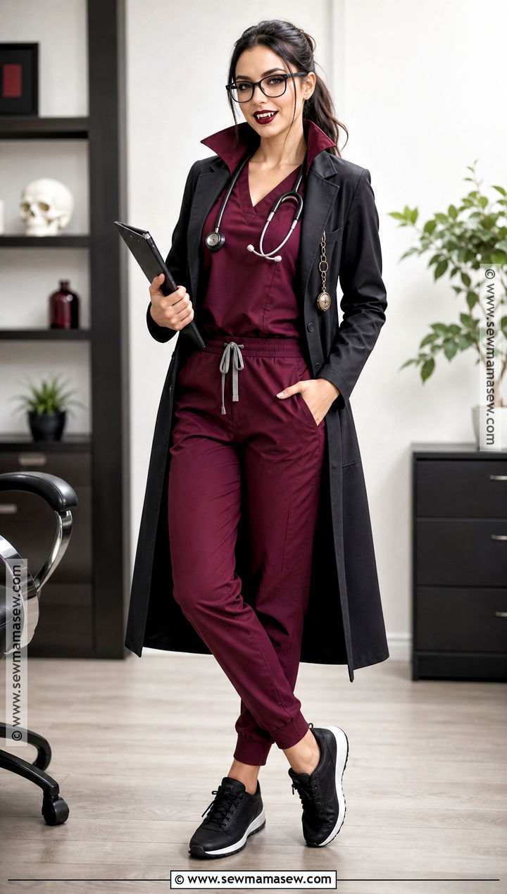 Vampire Doctor Costume With Dark Scrubs - 35 vampire costume ideas