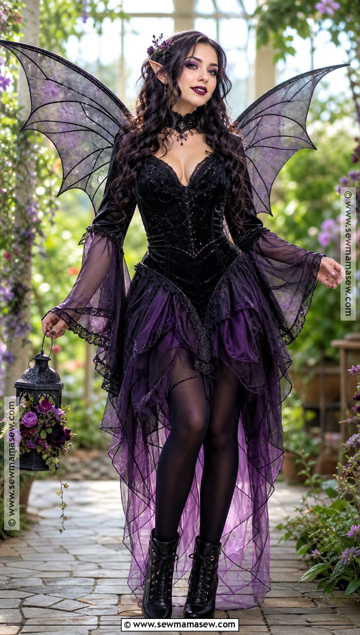 Vampire Fairy Costume With Dark Wings - 30 vampire costume inspo ideas for women
