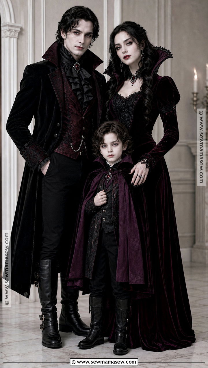 Vampire Family Costume - 35 halloween family costumes for 3
