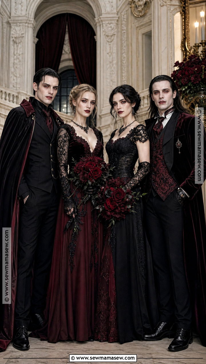 Vampire Family Costume - 45 4 people halloween costumes