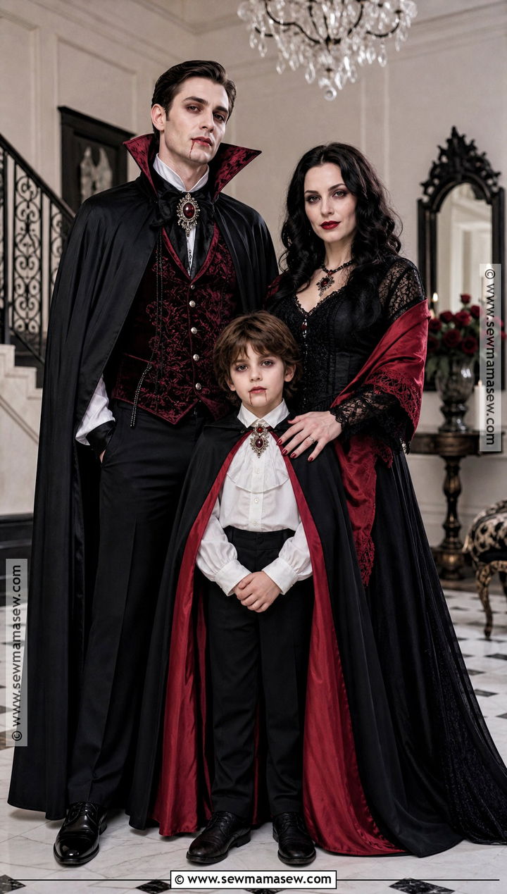 Vampire Family Costume - 30 3 Family Halloween Costumes