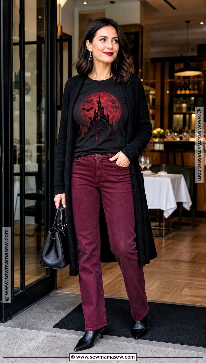 Vampire Graphic Halloween Shirt Outfit - 40 halloween shirts