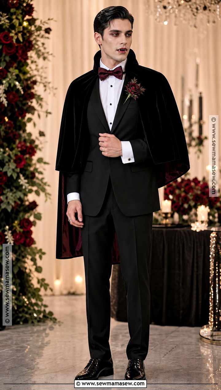 Vampire Groom Costume With Black Tuxedo - 30 Mens Vampire Costume Ideas