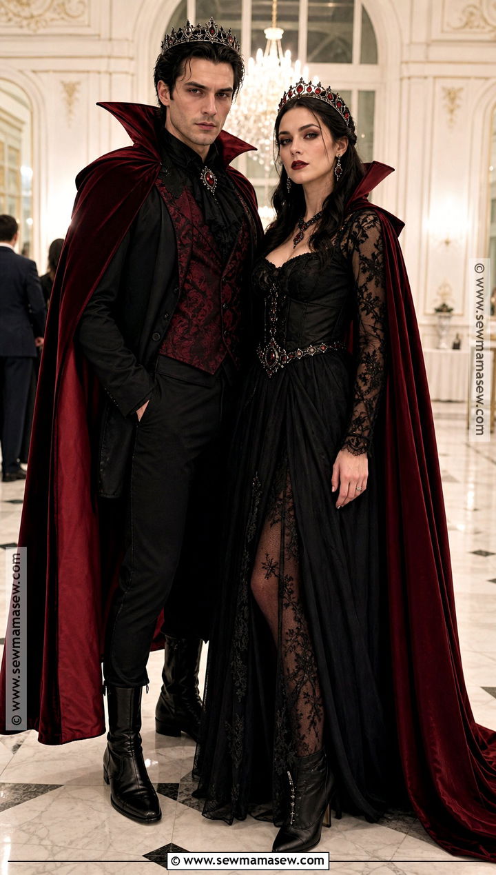 Vampire King And Queen Couple Costume - 30 red cape costume ideas