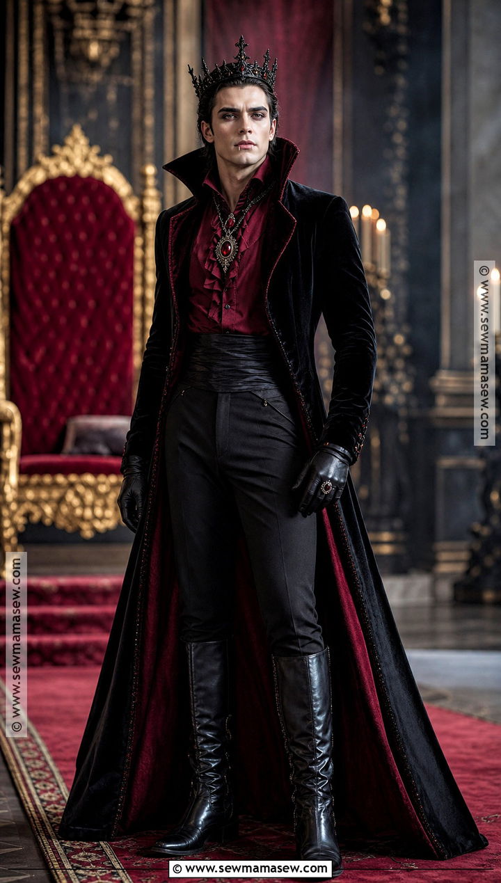Vampire King Costume With Crown - 30 Mens Vampire Costume Ideas