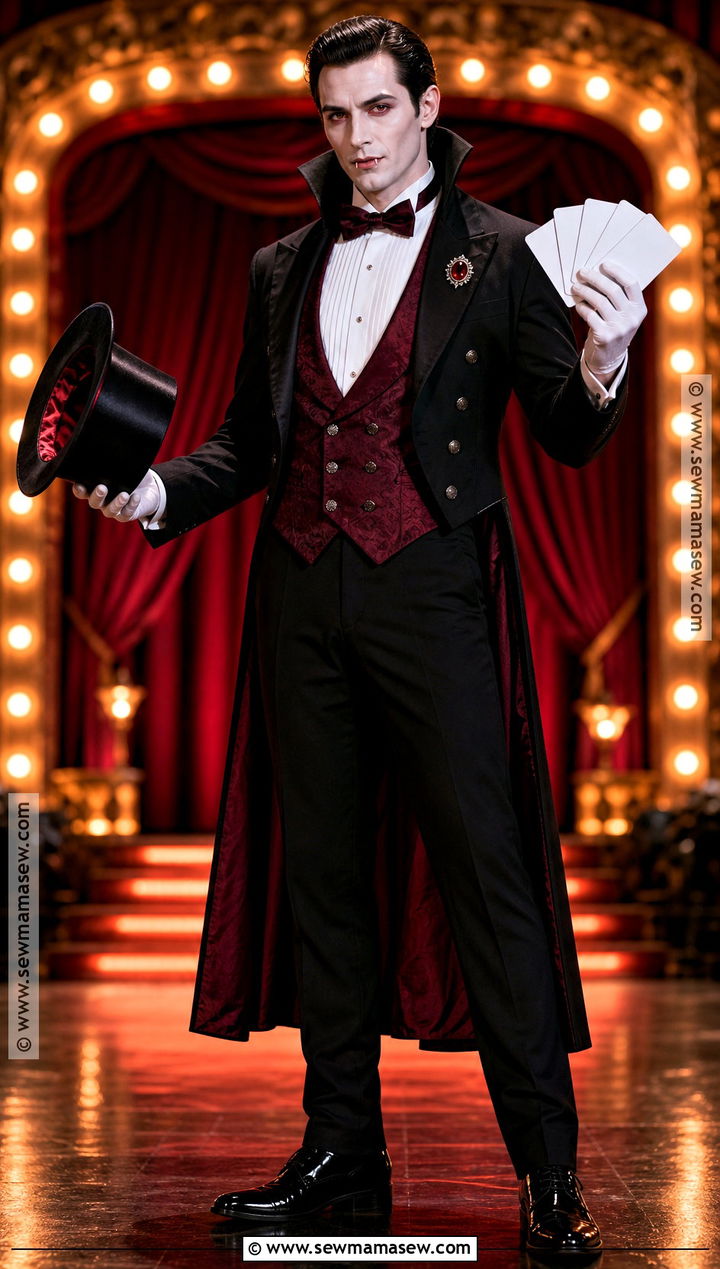 Vampire Magician Costume With Tailcoat - 30 Mens Vampire Costume Ideas