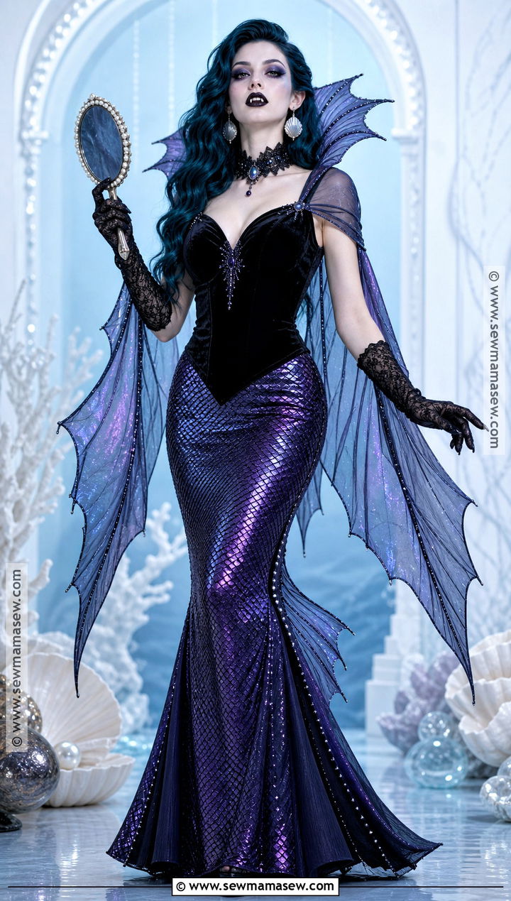 Vampire Mermaid Costume With Shimmer Skirt - 30 vampire costume inspo ideas for women