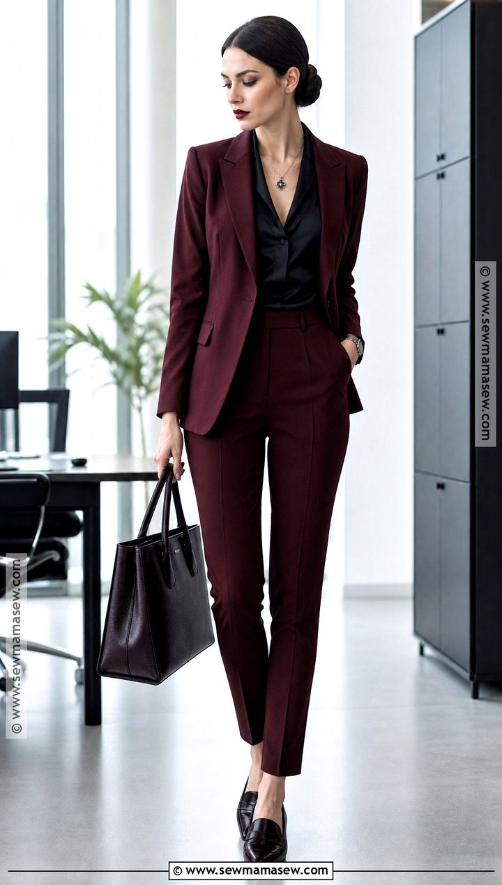 Vampire Office Outfit With Tailored Suit - 30 female vampire outfit ideas