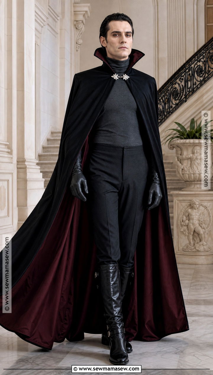Vampire Outfit With Cape Coat - 40 vampire outfit ideas for men