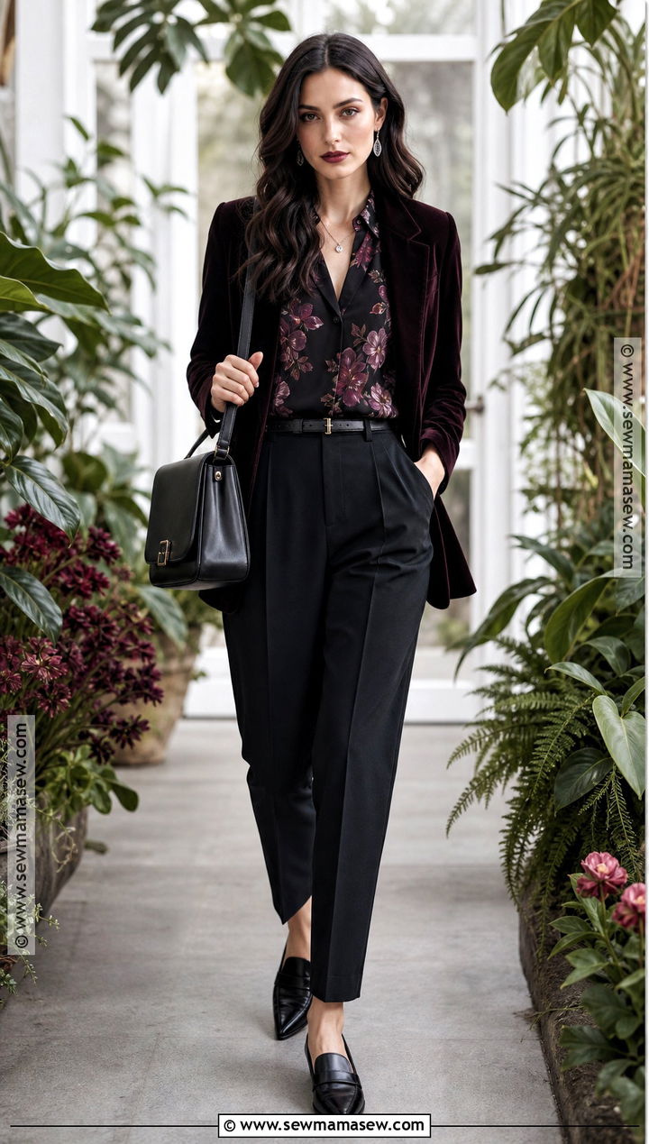 Vampire Outfit With Dark Florals - 50 vampire outfit ideas